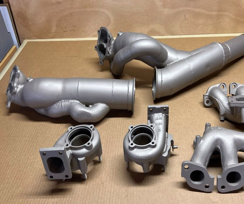 Turbocharger compressor housings and exhaust manifolds ceramic coated using Cerakote C Series Titanium